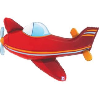 Flyvemaskine Folieballon Rød