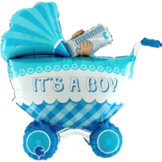 Baby Dreng Barnevogn Folieballon