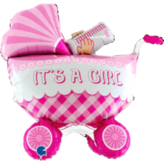 Baby Girl Barnevogn Folieballon