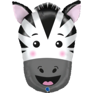 Zebra Hoved Folieballon