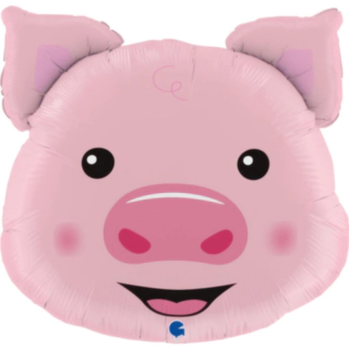 Gris Hoved Folieballon