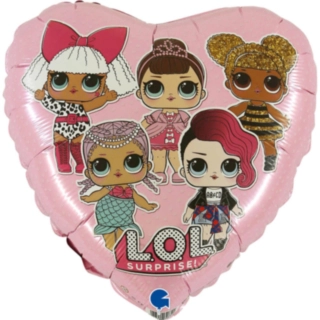 LOL Surprise® Hjerte Folieballon Lyserød