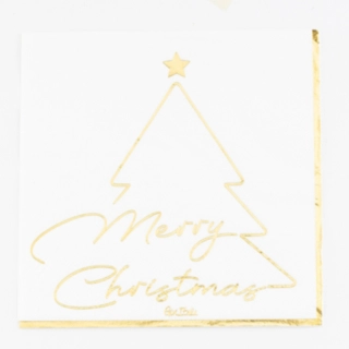 Merry Christmas Servietter Hvid