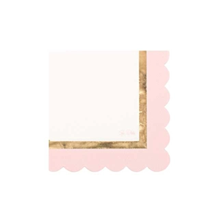 Servietter Hvid/Rosa