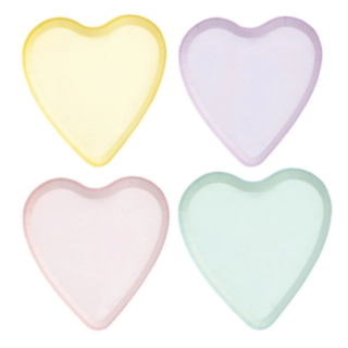 Hjerteformede Pastel Tallerkener