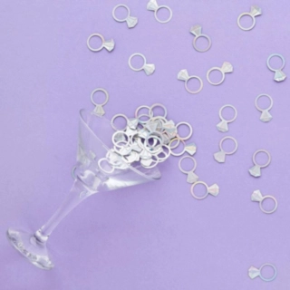 Bride Squad Diamantringe Konfetti