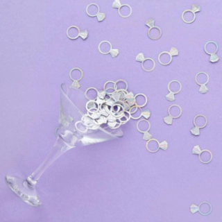 Bride Squad Diamantringe Konfetti
