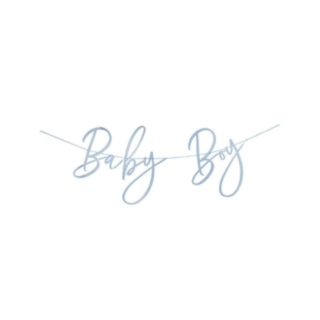 Baby Boy Banner Lyseblå