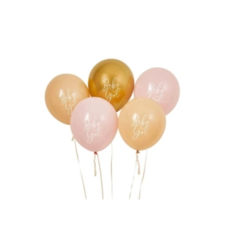 Baby Balloner Lyserød/Guld