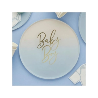 Baby Paptallerkener Ombre Blå