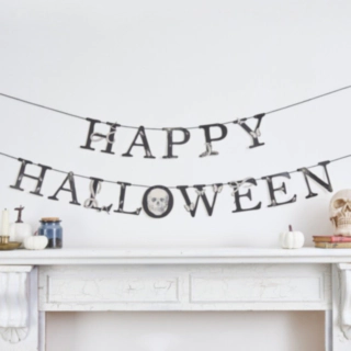 Happy Halloween Guirlande Sort