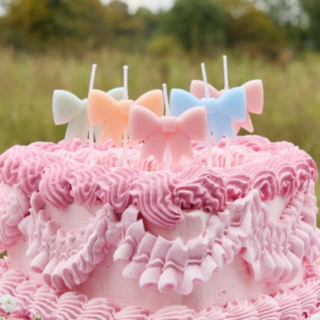Sløjfe Kagelys Pastel