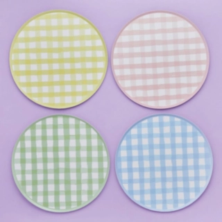 Gingham Pastel Tallerkener