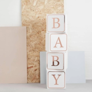 Baby Dekorations Klodser Hvid/Rosaguld