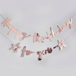 Happy Birthday To You Guirlande Rosaguld