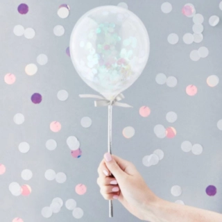 Mini Konfetti Balloner Sølv