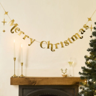 Merry Christmas Guirlande Guld