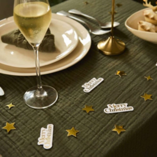 Merry Christmas Konfetti Guld