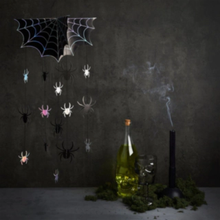 Halloween Edderkop Hængedekoration Sort