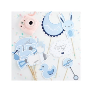 Babyshower Selfie Props Blå