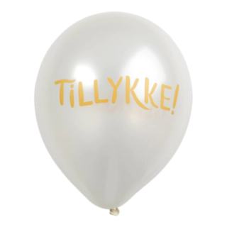 Tillykke Latexballoner Perlemor