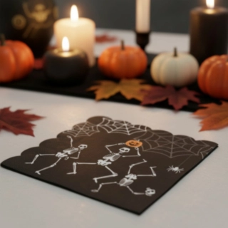 Skelet Halloween Servietter