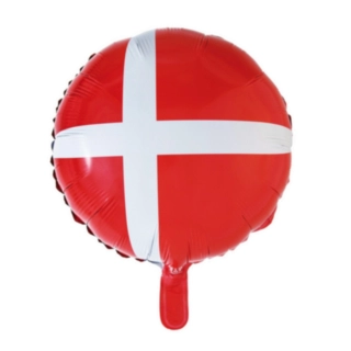 Dannebrog Folieballon Rund