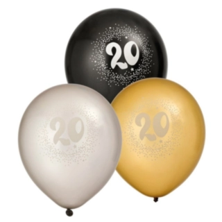 20 Års Fødselsdag Latexballoner