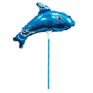 Delfin Folieballon På Pind