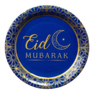 Eid Mubarak Tallerkener Blå