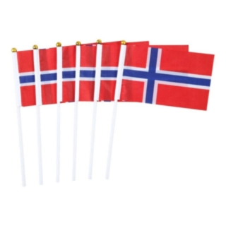 Norske Flag På Pind