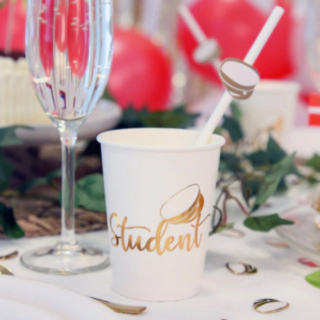 Student Papkrus Guld/Hvid