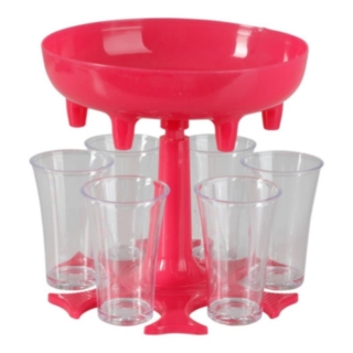 Shotdispenser & Shotglas Pink