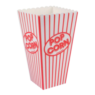 Klassiske Popcornbægre Rød/Hvid