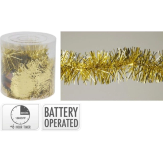 Glimmer LED Juleguirlande Guld