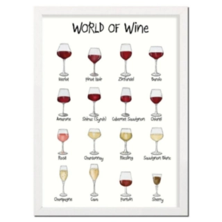 World Of Wine A4 Plakat