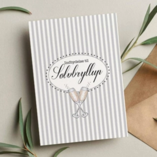 Sølvbryllup Invitationer