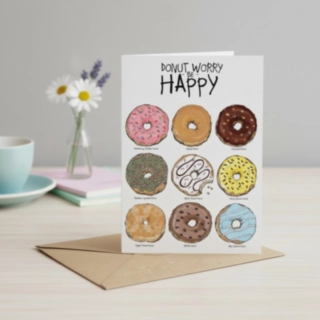 Donut Worry Kort