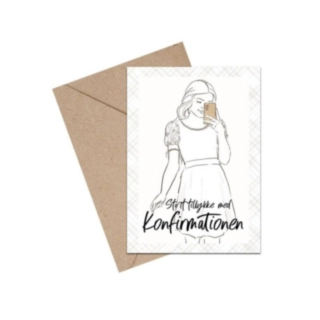 Konfirmationskort Pige