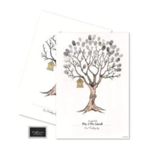 Bryllup Fingeraftryk Plakat Sort