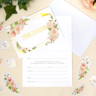 Bryllups Invitationer Geo Floral