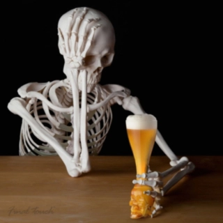 Final Touch® Brain Freeze Kranie Ølglas