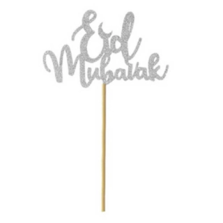 Eid Mubarak Kagetoppe Sølv Papir