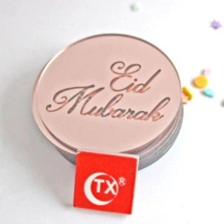 Eid Mubarak Runde Kagetoppe Rosaguld