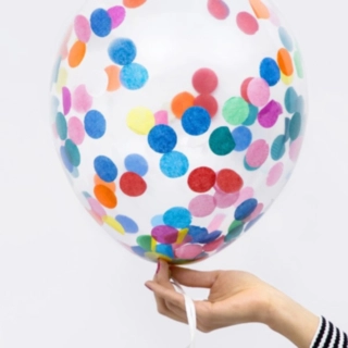 Multifarvede Konfetti Balloner