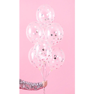 Sølv Konfetti Balloner