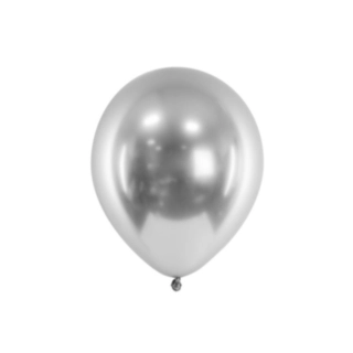 Metalliske Latexballoner Sølv