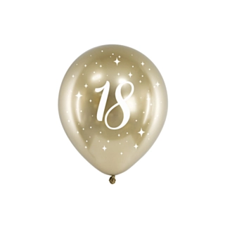18 Års Balloner Guld