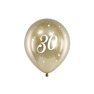 30 Års Balloner Guld