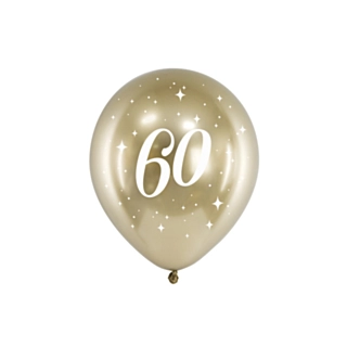 60 Års Balloner Guld